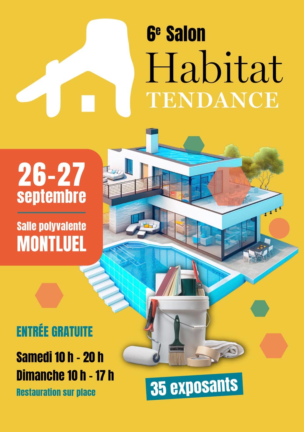 Affiche du 6e Salon Habitat Tendance à Montluel.